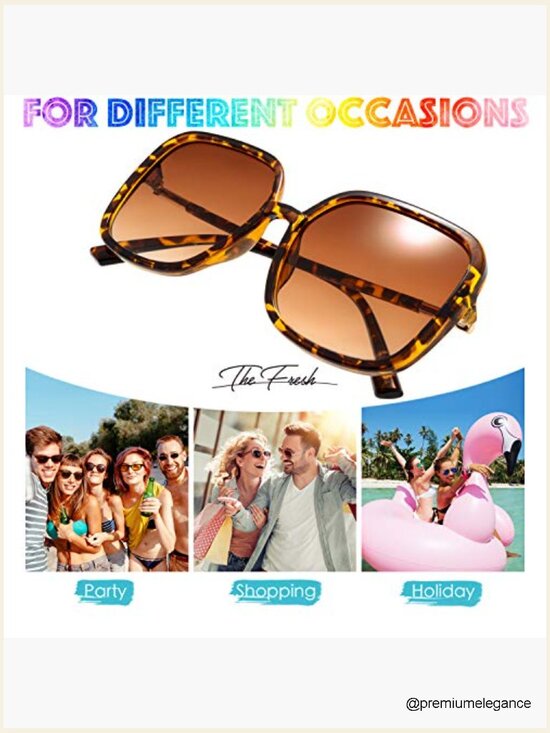 Oversized Square Cat Eye Hybrid Butterfly Sunglasses for Women